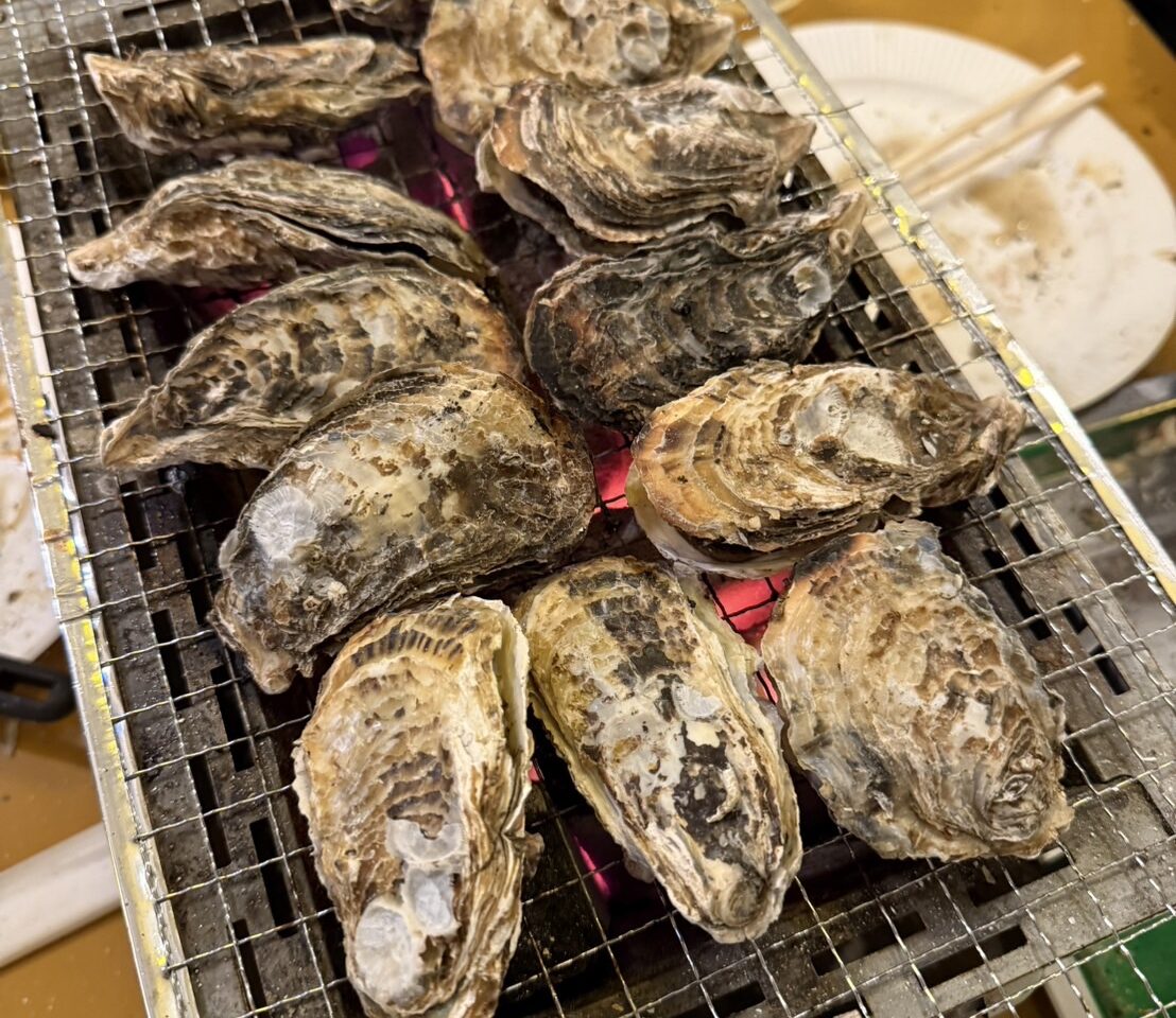 びん沼公園の牡蠣小屋