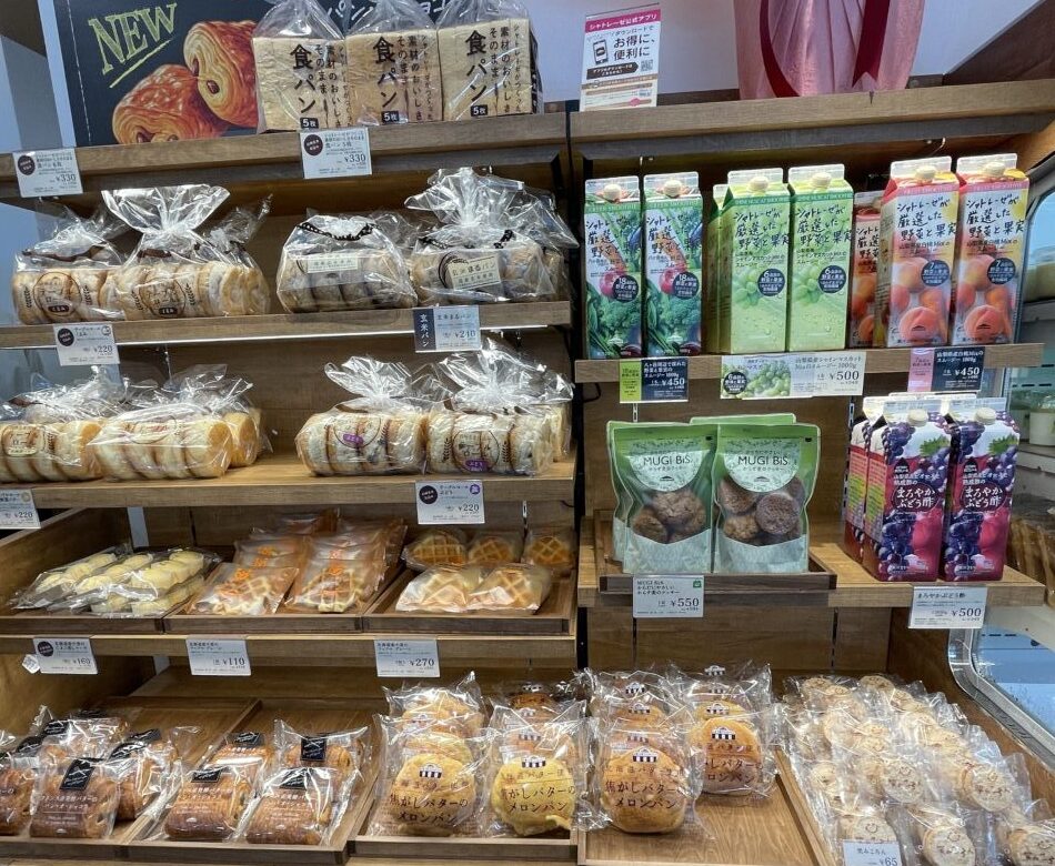 シャトレーゼ大井ふじみ野店のパンコーナー