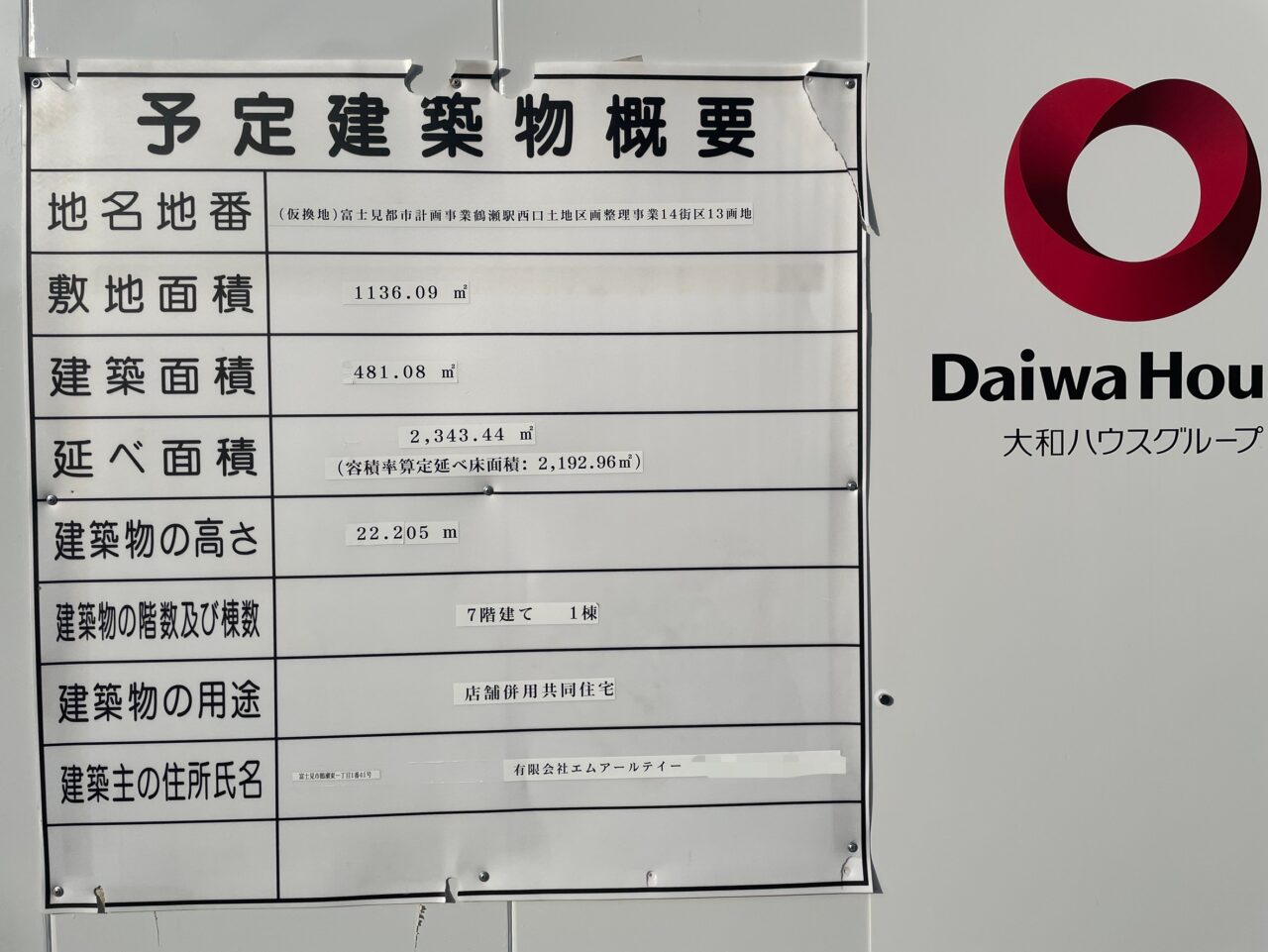 予定建築物概要