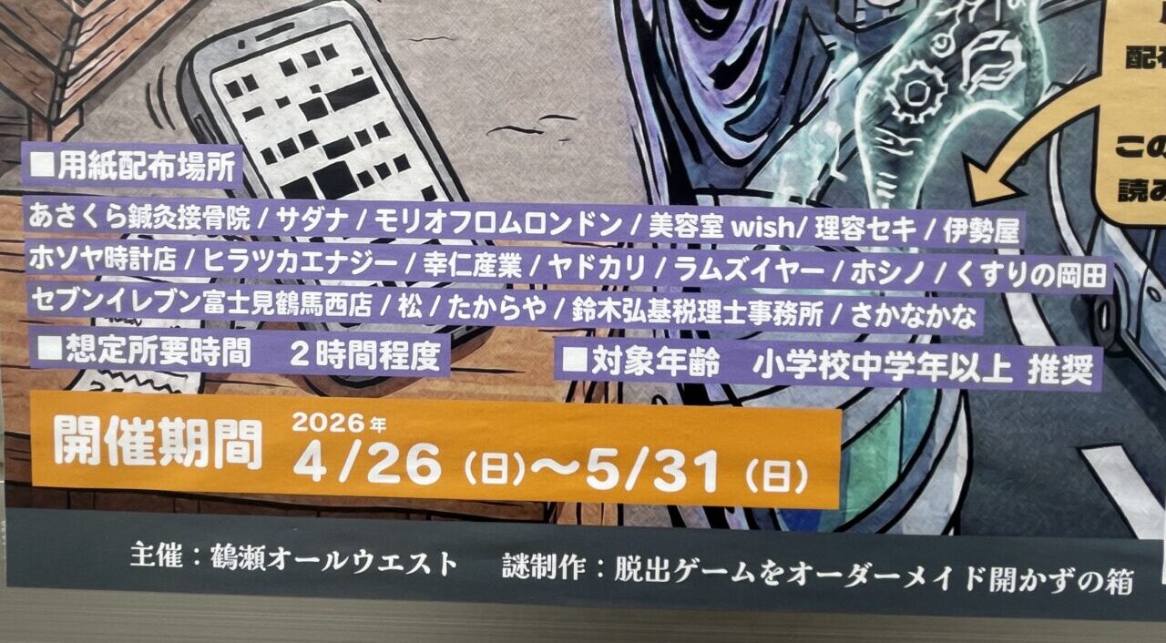 鶴瀬西口謎解き