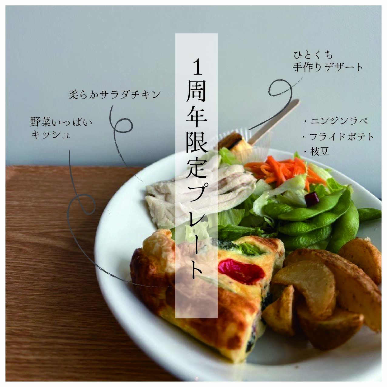 1周年プレート